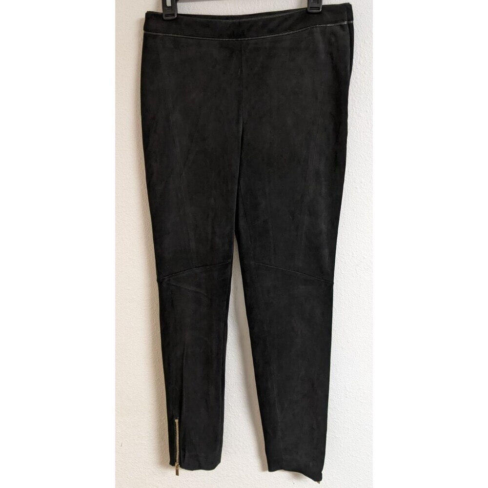 Women's H & M SUPER CUTE Faux Leather Slim Skinny Ankle Zip Pants Size 8